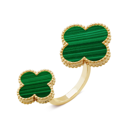18K Magic Alhambra Malachite Ring