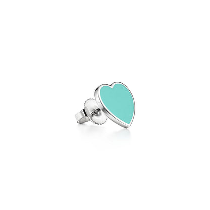 18K Return to Blue Heart Earrings