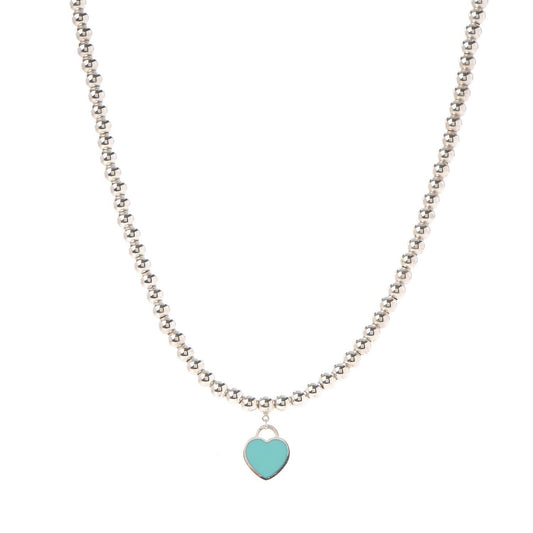 18K Return to Heart Tag Bead Necklace