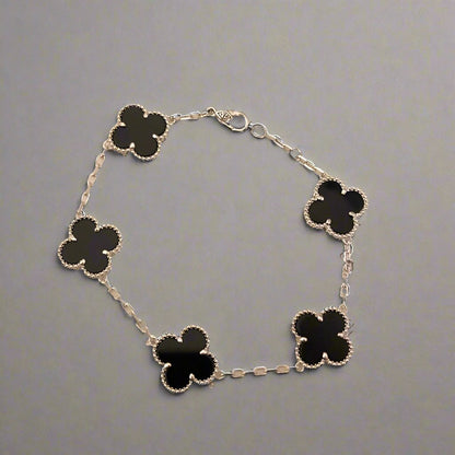 18K Vintage Alhambra Five Motifs Clover Bracelet