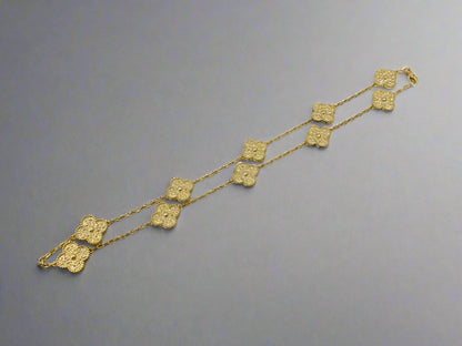 18K Vintage Alhambra 10 Motifs Necklace