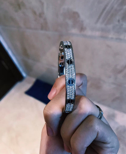 18K Diamond-paved Ceramic  Love Bracelet