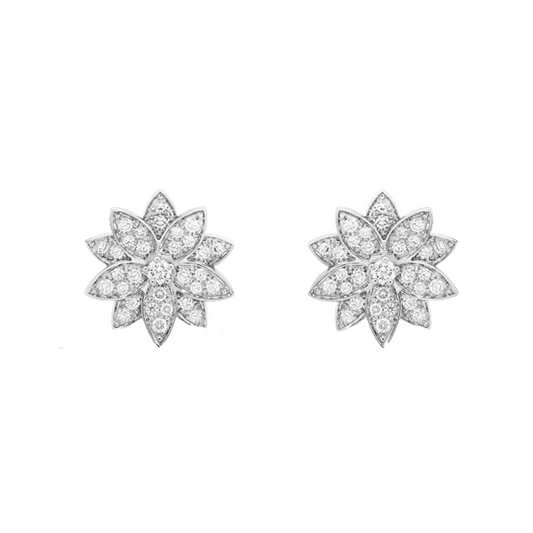 18k Lotus One Flowers Small Earrings