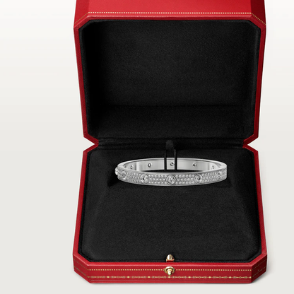 18K Diamond-paved 10 Big Diamonds Love Bracelet