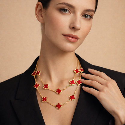 18K Vintage Alhambra 20 Motifs Long Necklace