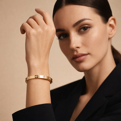 18K 4 Diamonds Love Bracelet