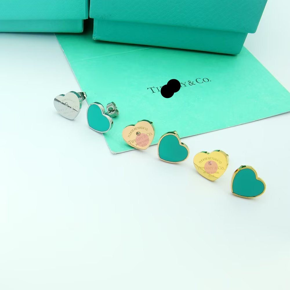 18K Return to Blue Heart Earrings