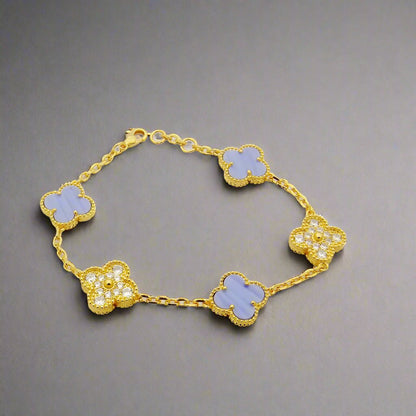 18K Vintage Alhambra Diamonds Bracelet