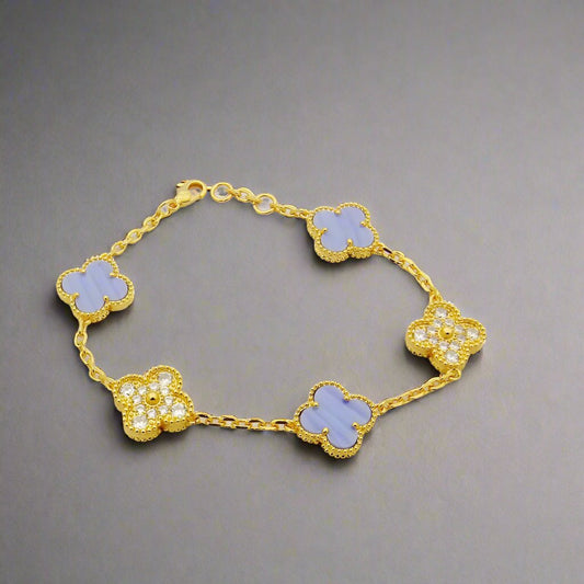 18K Vintage Alhambra Diamonds Bracelet