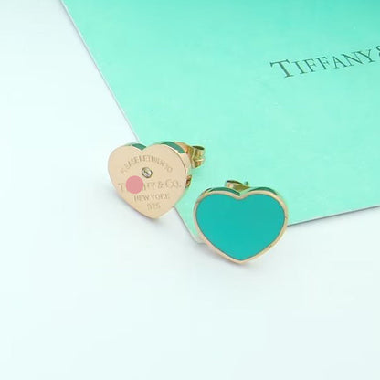 18K Return to Blue Heart Earrings