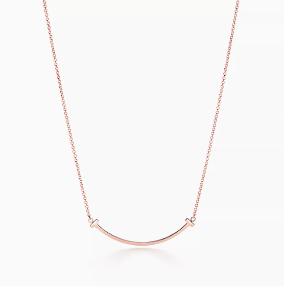 18K T Smile Pendant Necklace